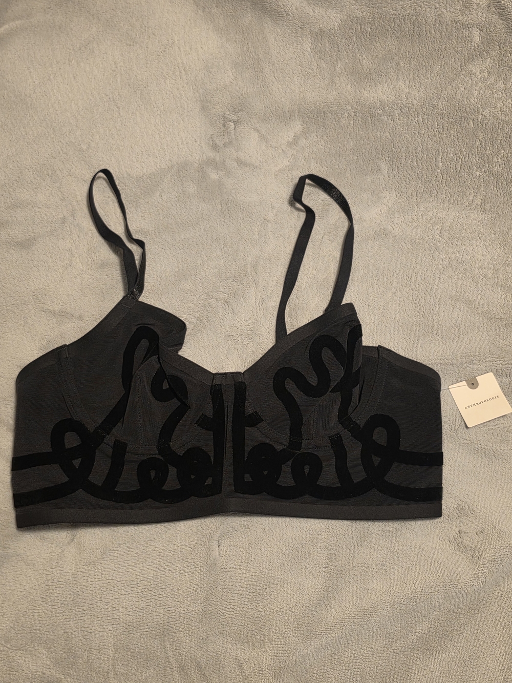 Anthropologie Black Corset Top - Picture 3 of 7